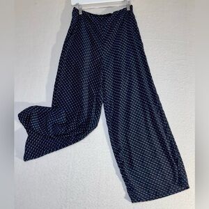 Anthropologie Ovi Elephant Print Wide Leg Pants Boho Elastic Waist Small